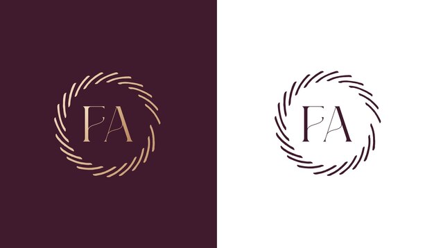 Fa logo design template