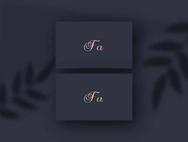 Векторное изображение дизайна логотипа Fa