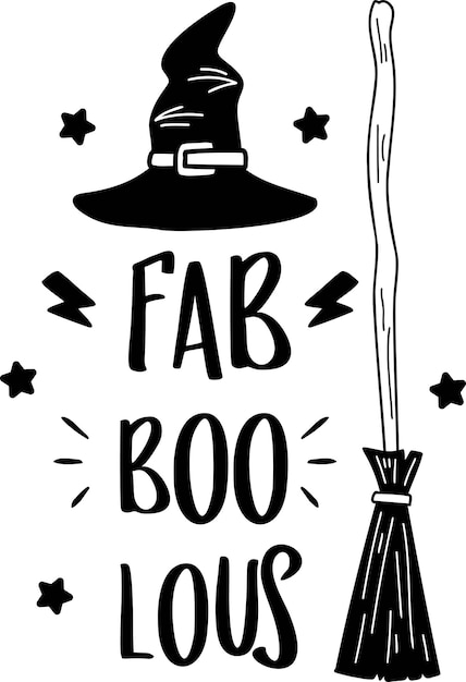 Fab boo lous lettering illustration