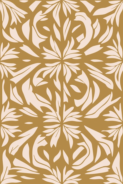 fabric abstract botanical inspired vector pattern
