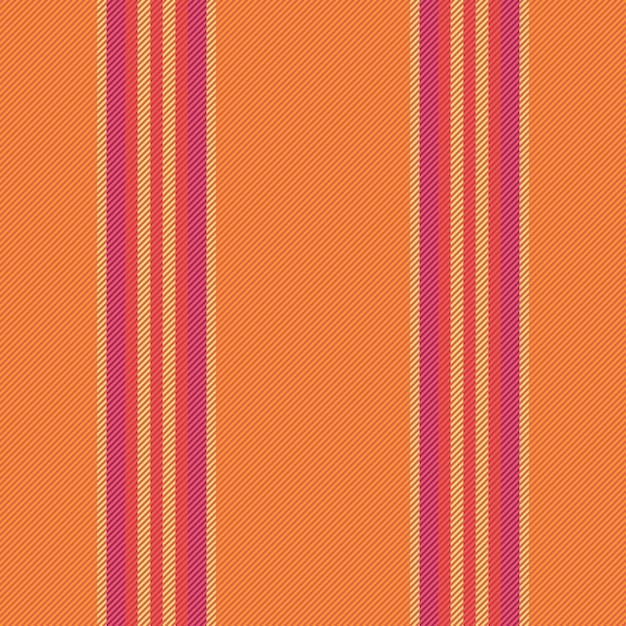 Fabric background pattern of texture lines stripe with a textile vertical vector seamless in red and amber colors