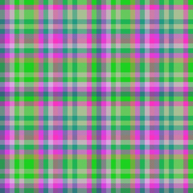 Fabric check background Texture plaid pattern Textile vector seamless tartan