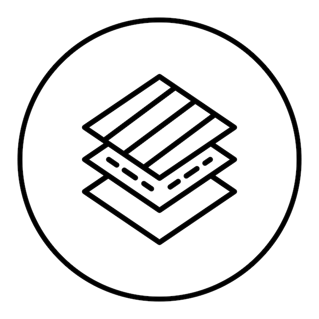 Fabric Layers icoon vector afbeelding Kan worden gebruikt voor Fabric Features