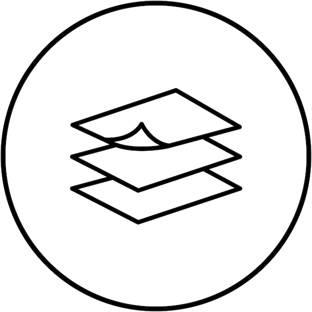 Fabric Layers vector icoon Kan worden gebruikt voor Fabric Features iconset