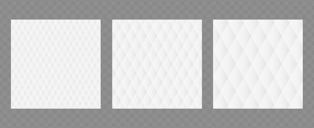 布製の紙の段ボールまたは菱形のマットレスのテクスチャベクトル抽象的な白い幾何学模様