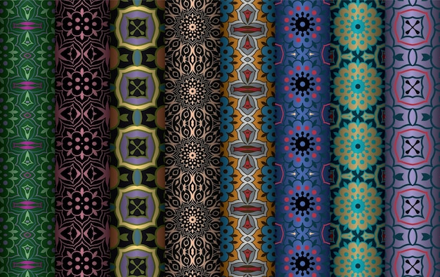 Vector fabric pattern batik textile background indian textile motif fabric background seamless geometric