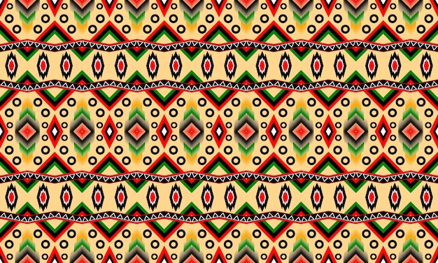 Vector fabric pattern geometric for background rug wallpaper clothing wrap batik fabric embroidery illustra