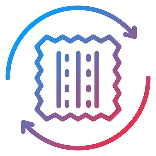 Vettore immagine vettoriale dell'icona di riciclaggio del tessuto può essere utilizzata per le caratteristiche del tessuto