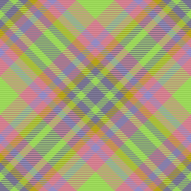 Fabric seamless plaid Textile pattern texture Tartan check vector background