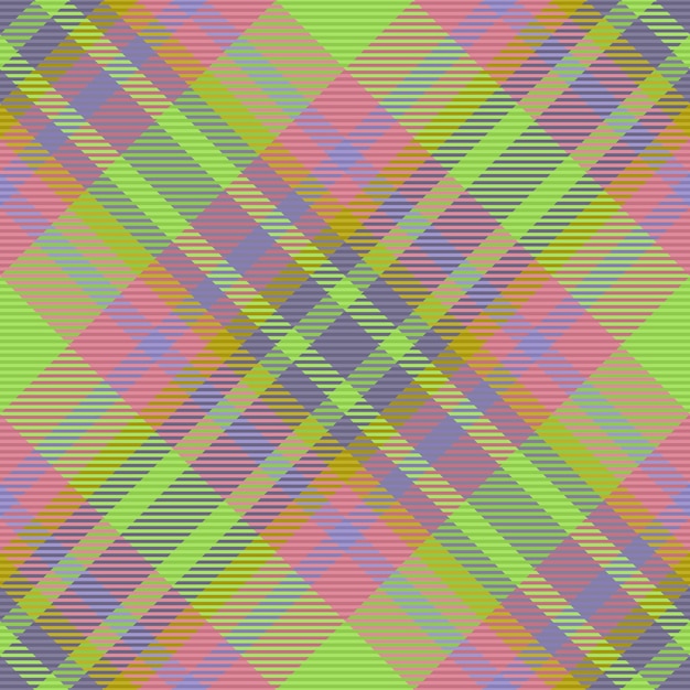 Fabric seamless plaid Textile pattern texture Tartan check vector background