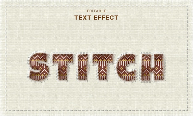 Fabric Style Knitting Text Effect