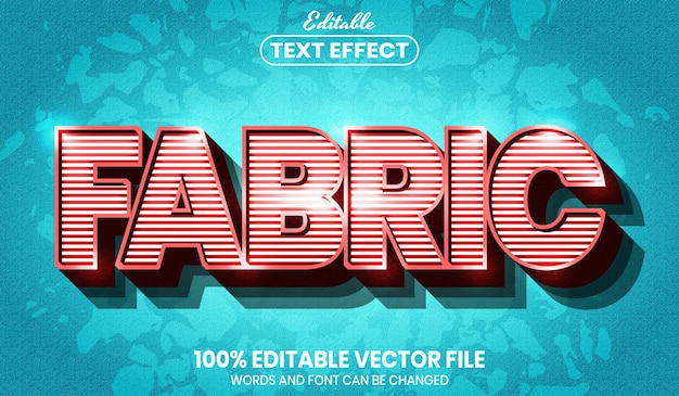 Fabric text, font style editable text effect