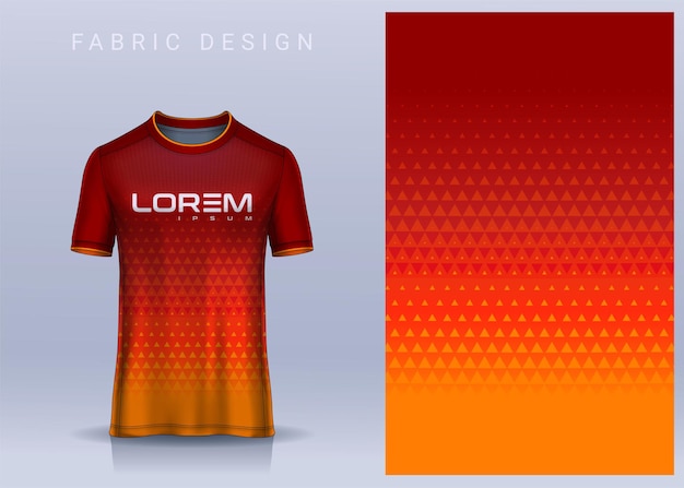 スポーツtシャツのファブリックテキスタイルデザインサッカークラブのユニフォームの正面図のサッカージャージ
