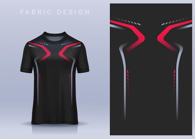スポーツtシャツのファブリックテキスタイルデザインサッカークラブのユニフォームの正面図のサッカージャージ