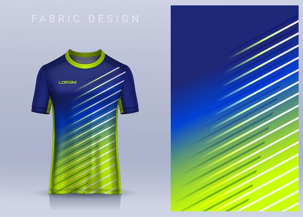 ベクトル スポーツtシャツのファブリックテキスタイルデザインサッカークラブのユニフォーム正面図のサッカージャージーモックアップ