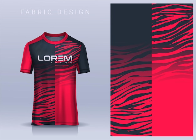スポーツtシャツのファブリックテキスタイルデザインサッカークラブのユニフォーム正面図のサッカージャージーテンプレート