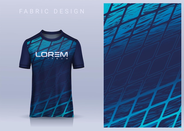 Fabric textile design for Sport tshirt Soccer jersey mockup for football club uniform front view