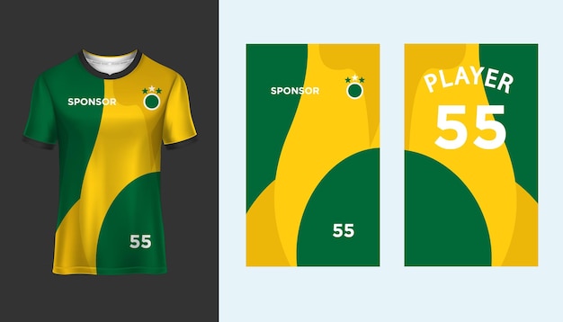 fabric textile design for sport tshirt soccer jersey mockup for football club