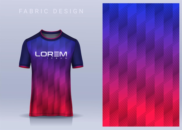スポーツTシャツサッカージャージテンプレートのファブリックテキスタイルデザインサッカークラブのユニフォーム正面図