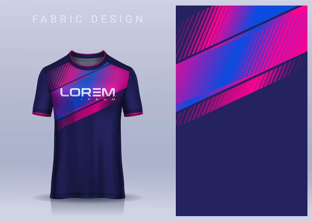 スポーツTシャツサッカージャージテンプレートのファブリックテキスタイルデザインサッカークラブのユニフォーム正面図