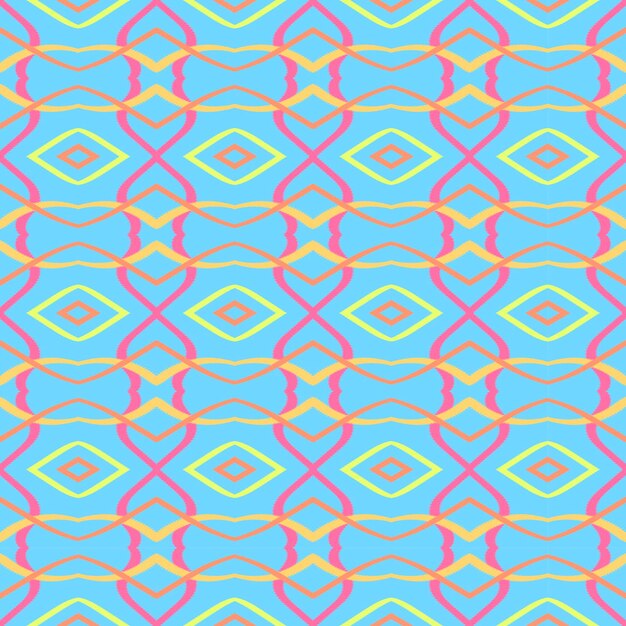 Fabric textile line graphic shape seamless pattern Abstract geometric antique vintage retro style