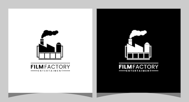 Fabrieks- en filmstrepen voor logo-ontwerp voor filmproductie