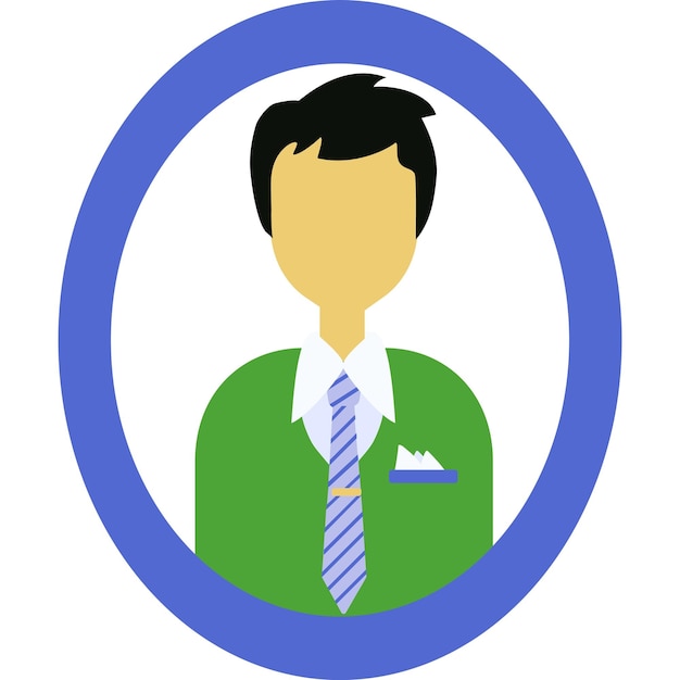 Vector face avatar icon person human flat vector