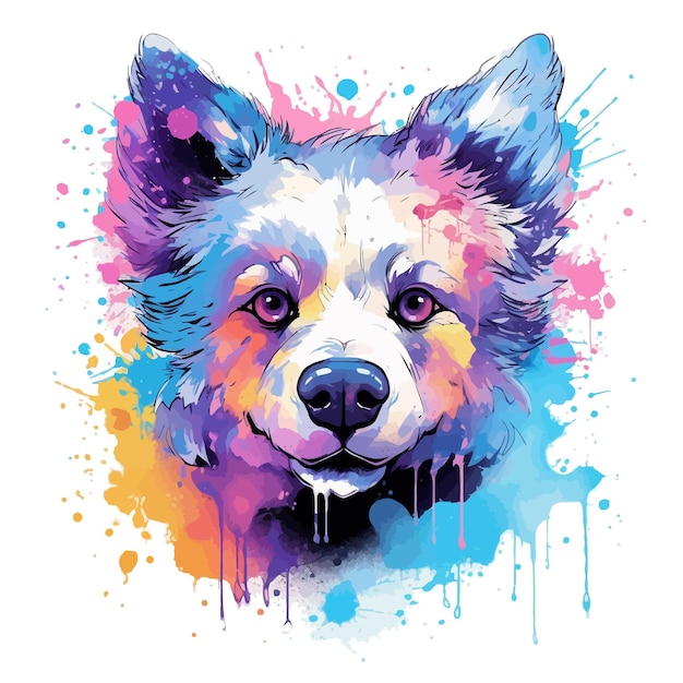 Face cartoon dog