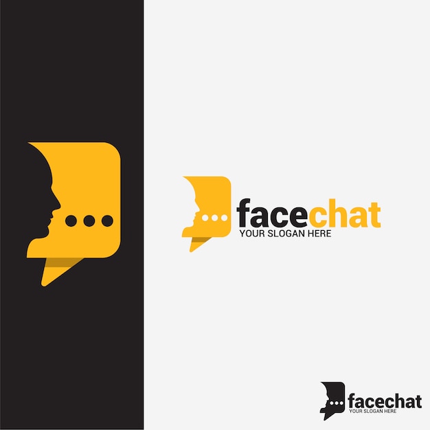 Vector face chat-logo