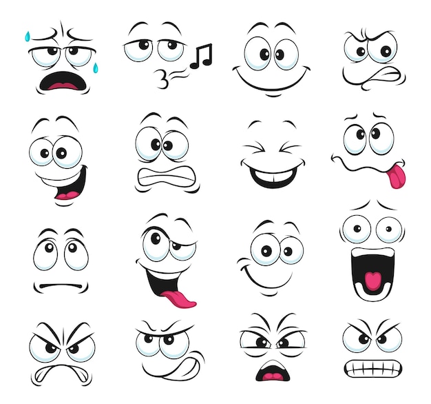 Face expression isolated icons