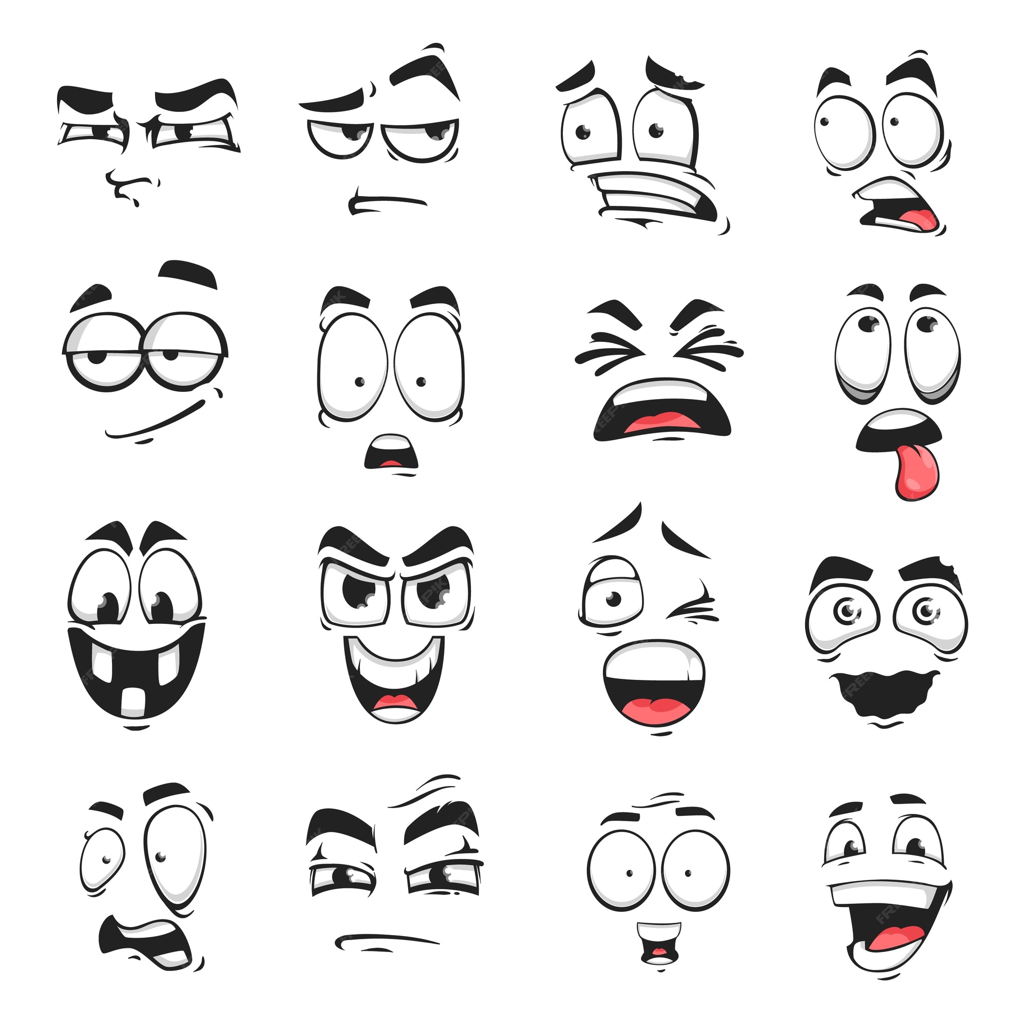 Scared Cartoon Funny Face  Scared face drawing, Funny faces