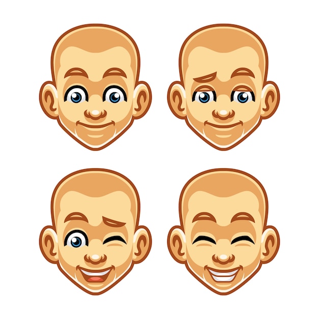 Vector face expression mascot design