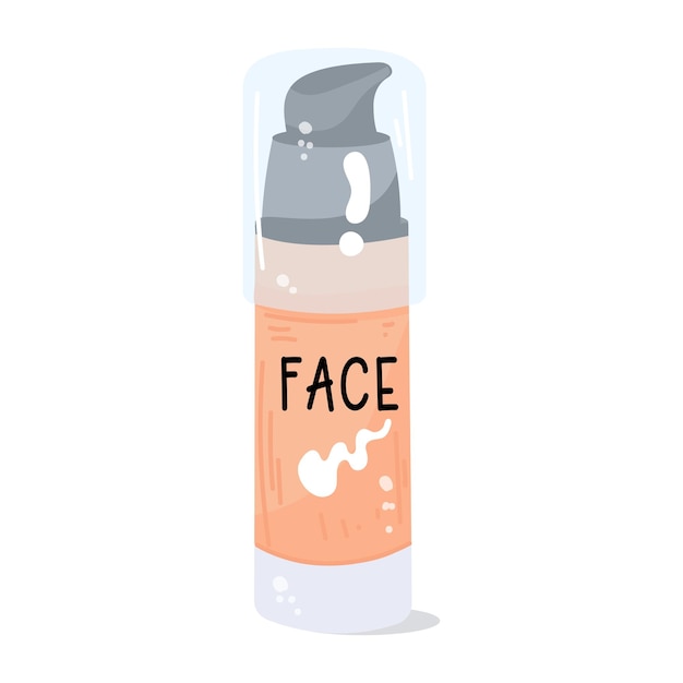 Face foundation flat sticker icon