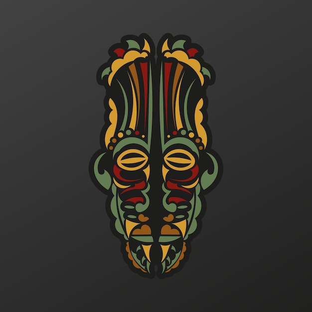 the face of the gods of the ancient tribes luxurious pattern with lace motifs isolated vector illustration