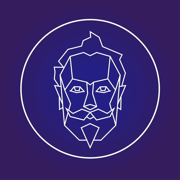 Face Icon Line Art Vector design