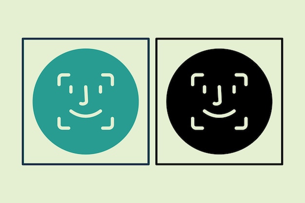 Face ID icon icon related to UI elements suitable for web site app user interfaceselement printable etc solid icon style simple vector design editable