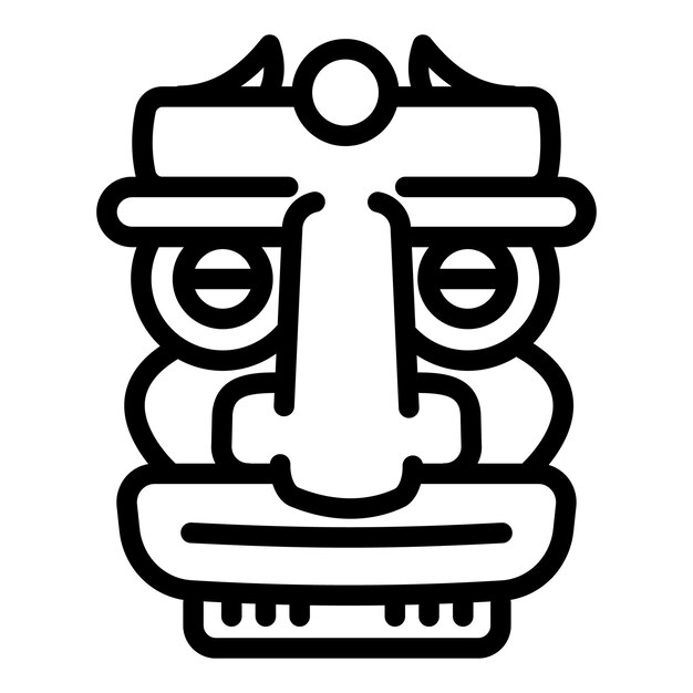 Face idol icon Outline face idol vector icon for web design isolated on white background
