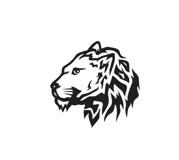 Face Lion Logo art vector design