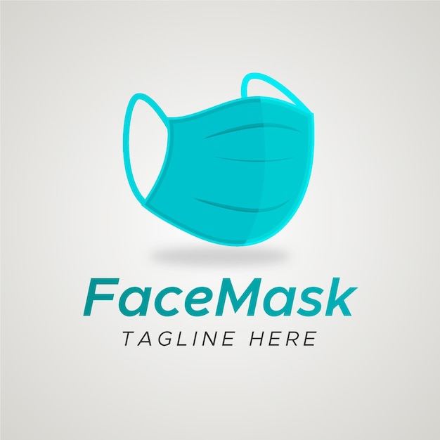 Vector face mask logo template