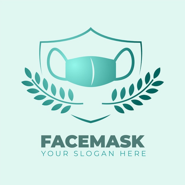 Modello di logo maschera facciale