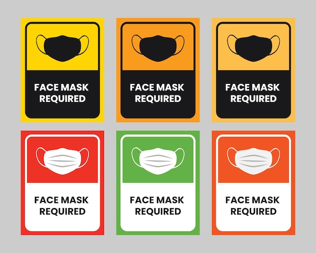 Face mask required sign