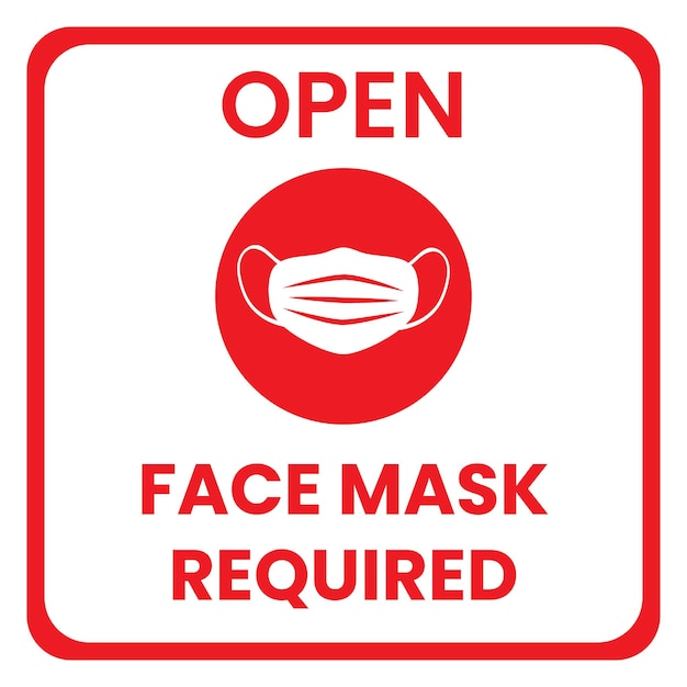 Face mask required sign