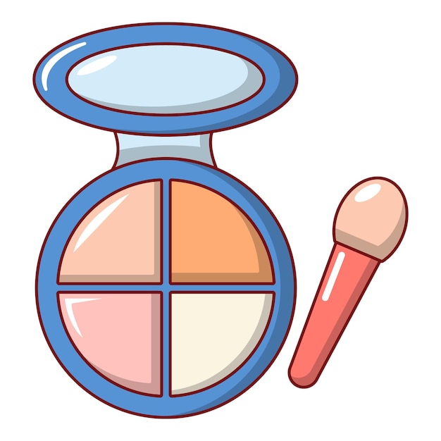 Face powder multicolor icon Cartoon illustration of face powder multicolor vector icon for web