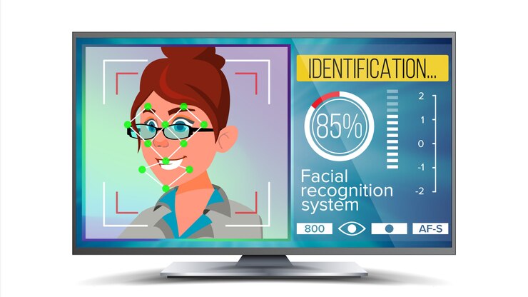 Vector face recognition, identification 