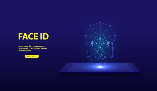 Sistema di riconoscimento facciale. face id