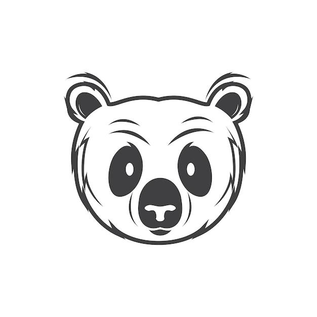 Vector face scare koala logo design vector graphic symbol icon sign illustration creative idea