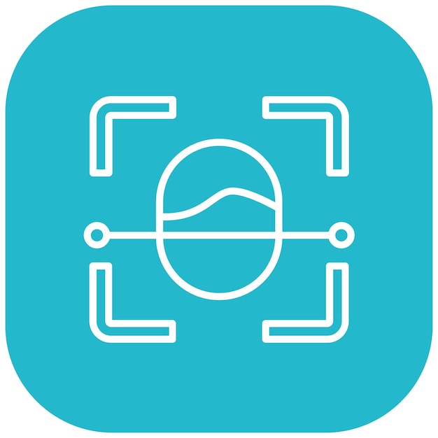 Face Sensor vector icon Can be used for Biometrics iconset