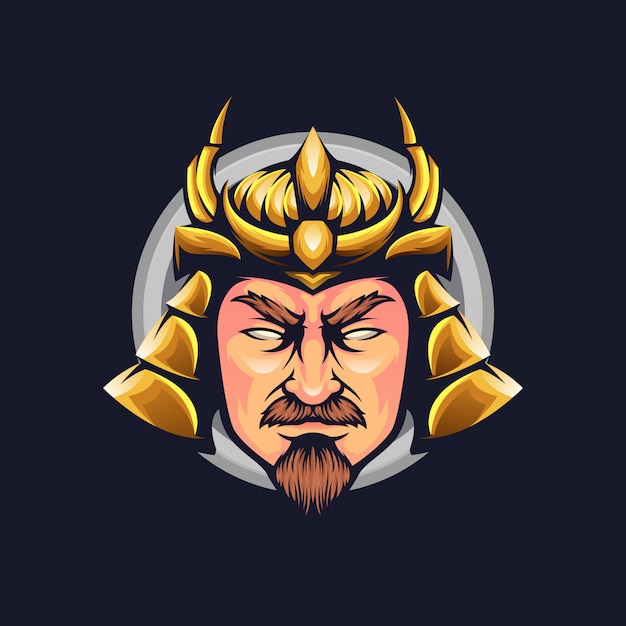 Face of a serious warrior logo