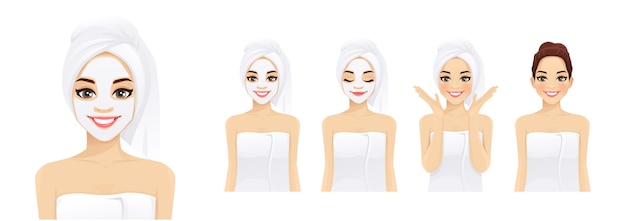 face skin care woman set