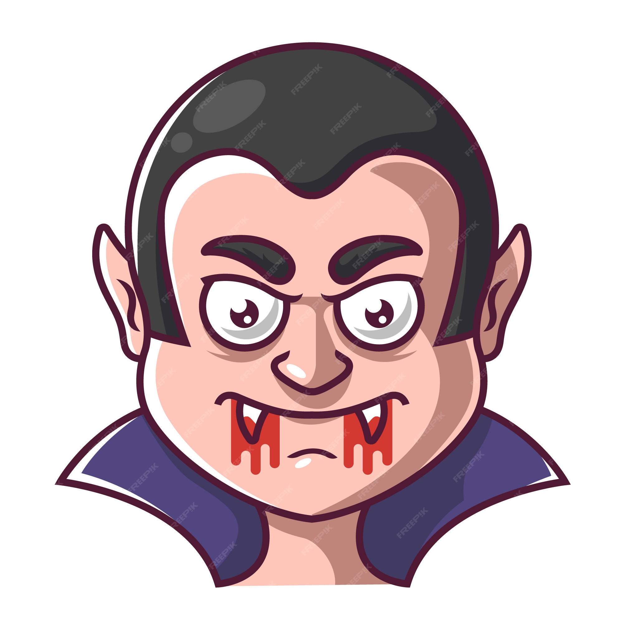 Premium Vector | The face of a vampire dracula with blood at the mouth. Premium Vector | The face of a vampire dracula with blood at the mouth.
